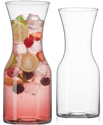 Produktbild von PLATINUX Karaffen 600ml (max. 1100ml) aus Glas 2 Stück Wasserkaraffe Wasserkrug Glaskanne Getränkekaraffe Kanne