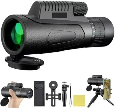 Produktbild von Zoom Monokular Teleskop 10-30X50 für Erwachsene mit Smartphone Halterung und Stativ