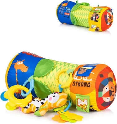Obrázok produktu pre Chipolino detský vankúšik na hranie, hračka na vankúšik, hryzátko, hrkálka zelená