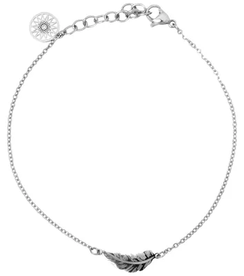 Produktbild von Wildcat Fußkette - Feather Fußkettchen - Silber - Chirurgenstahl 316L - wasserfest, langlebig, hautverträglich, Silber