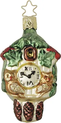 Produktbild von Christbaumschmuck Kuckucksuhr Glas 9cm 1 Stück