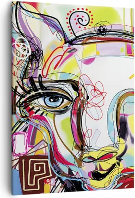 Produktbild von Bild auf Leinwand - Leinwandbild - Einteilig - Abstraktion modern - 50x70cm - Wand Bild - Wanddeko - Wandbilder - Leinwanddruck - Wanddekoration - Leinwand bilder - Wandbild - PA50x70-4011