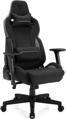 Immagine prodotto di SENSE7 Sentinel: sedia da gaming, sedia da scrivania, sedia da ufficio ergonomica, sedia da gaming ergonomica, poltrona da gaming, sedia da gaming nera, sedie da gaming con portata fino a 150 kg