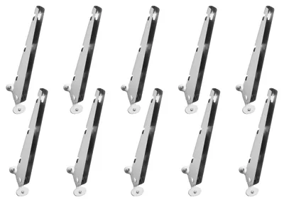 Productafbeelding van VEVOR Overhellingbescherming, Zaunverhoger, 10-delig, Afscherming voor prikkeldraad, 310x100x55 mm, plat of voor oppervlaktemontage, stalen prikkeldraadhouder, ideaal voor tuinen, boerderijen en achtertuinhekken