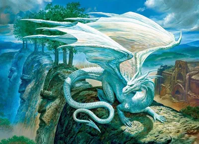 Immagine prodotto di Cobble Hill - Puzzle del drago bianco - 500 dielov