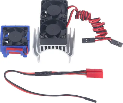 Immagine prodotto di DC 5V RC dissipatore di calore ad alta velocità ventola motore di raffreddamento per Traxxas Slash 4 × 4 VXL 1/10 auto argento