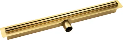 Zdjęcie produktu dla Odpływ Liniowy Slim 60 cm Złoty - Wysoka Jakość, Stal Nierdzewna 304, Przepustowość 24l/min, Niska Zabudowa, Elegancki Design