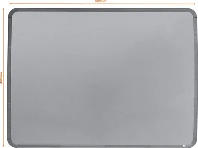 Produktbild von Nobo Magnettafel Set 43x58cm silber, Kunststoff, Stahl, Silber, 585 x 14 x 432 mm, 1,03 kg