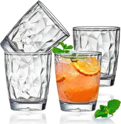 4 Acrylbecher 300 ml transparent spülmaschinengeeignet Camping