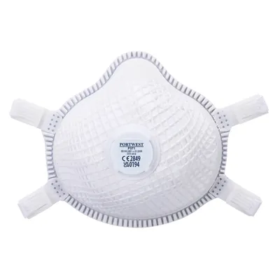 Image de Portwest P371 ERGONET FFP3 Masque anti-poussière avec valve White
