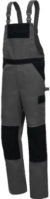 Produktbild von Arbeitshose Nitras Motion Tex Light Latzhose | grau | 245 g/qm | Gr.52