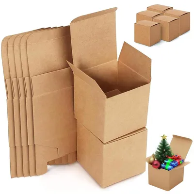 Productafbeelding van Set van 15 Kraftpapier Geschenkdozen 13 x 13 x 13 cm