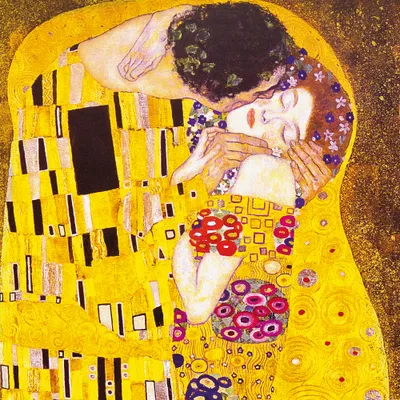 Obrázek produktu pro Gustav Klimt art print obraz - Polibek, 1908 (100 x 100 cm)
