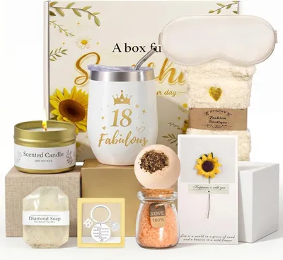 Image de Coffret cadeau pour les 18 ans, boîte cadeau, pour femmes