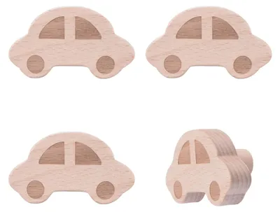 Immagine prodotto di Solidchoice - Maniglie in legno per ante di armadi, set di 4 pezzi