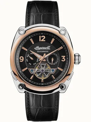 Produktbild von INGERSOLL Automatikuhr THE MICHIGAN AUTOMATIC 100% Edelstahl schwarz onesize Herren offene Unruh 45 I01102B