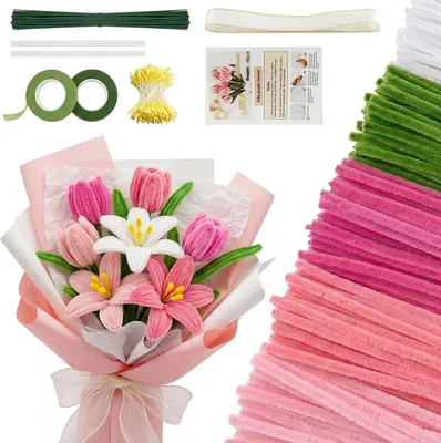 Produktbild von Pfeifenreiniger Set - 500 Stück zum Basteln - 5 Farben - 30 cm Länge