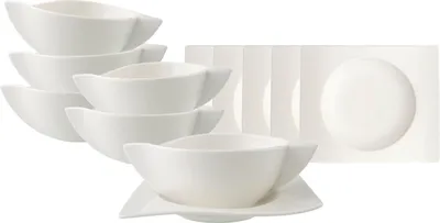 Produktbild von Villeroy & Boch NewWave Suppentasse mit Untertasse 450 ml 6er Set