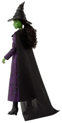 Produktbild von Mattel Universal Pictures Wicked Elphaba Thropp-Modepuppe in abnehmbarem, vom Film inspirierten Outfit, Modepuppe, Weiblich, 4 Jahr(e), Mädchen, 300 mm, Mehrfarbig