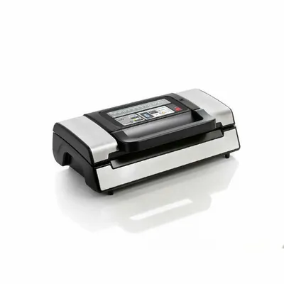 A vacuum sealing machine is shown on a white background.