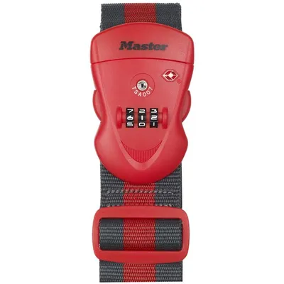 Immagine prodotto di Master Lock - Cinghia per bagagli masterlock tsa rosso/nero