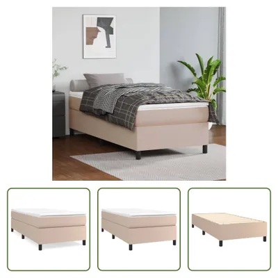 Produktbild von The Living Store Boxspringbett Matratze Cappuccino-Braun 100x200cm Kunstleder