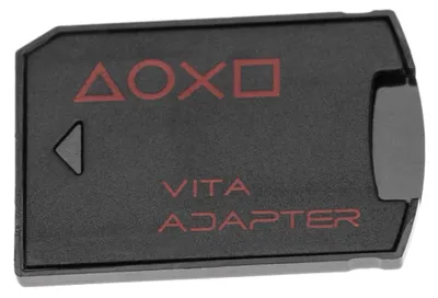 Produktbild von vhbw SD Kartenadapter kompatibel mit PlayStation Vita 2000, 1000 Spielekonsole - SD Speicherkarten Konverter Schwarz