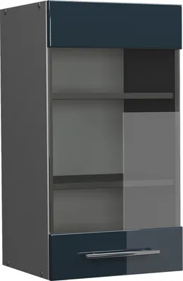 Produktbild von Küchenglasschrank Vicco Fame-Line Dunkelblau Hochglanz 40 cm, Model 48825