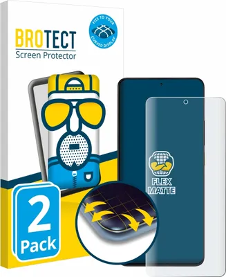 Produktbild von 2x BROTECT Fullscreen Schutzfolie für Xiaomi Poco X6 Pro Displayschutz Folie Fullcover Matt Entspiegelungsfolie