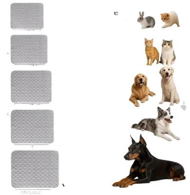 Produktbild von Hundekühlmatte, Atmungsaktives Design, Waschbares Material, Grau-a, XL-80cmx120cm