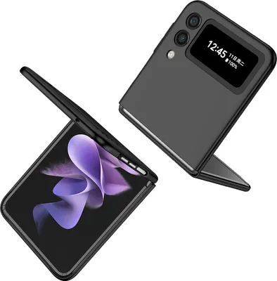 Image de Étui Samsung Z Flip3 5G, étui mince et rigide en PC résistant aux rayures pour Samsung Galaxy Z Flip 3 5G Noir