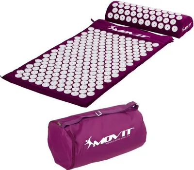 Zdjęcie produktu dla Mata do akupresury z poduszką MOVIT 75 x 44 cm - fioletowa