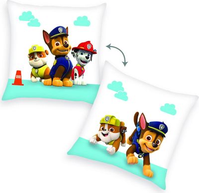 Paw Patrol - Dekokissen gefüllt (weiß) - Fanartikel