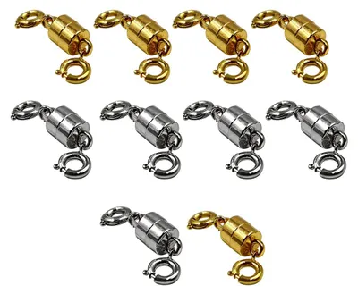 Magnetische Kettenverlängerung 10 Stück Gold/Silber