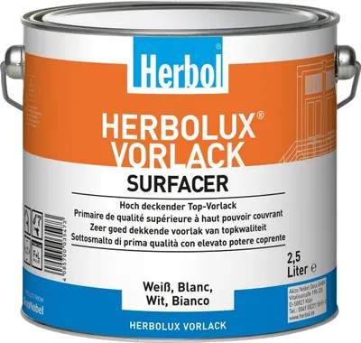Produktbild von Herbol Herbolux Vorlack weiss 0,75L Surfacer Lack Holzlack Metalllack