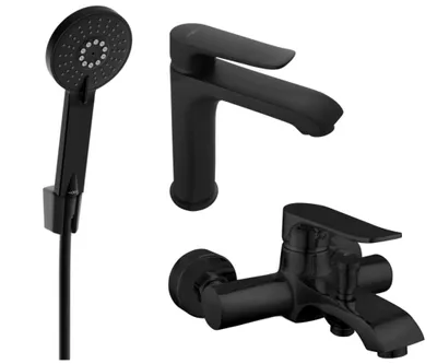 Zdjęcie produktu dla Mexen Pecos R40 zestaw wannowy, czarny - 72703R40-70