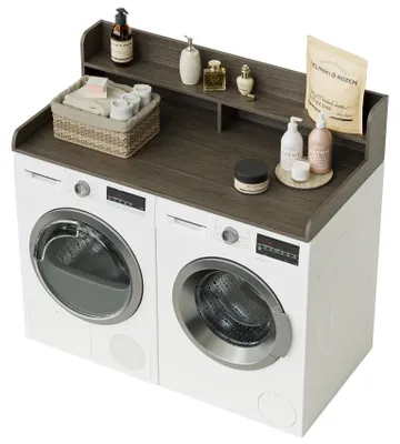 Produktbild von 2-lagige Arbeitsplatte für Waschmaschine/Trockner - 137x70x30,2 cm