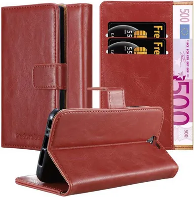 Produktbild von Cadorabo Hülle für HTC ONE A9 Schutzhülle in Rot Handyhülle Book Tasche Case Etui Luxury