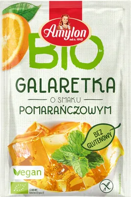 Immagine prodotto di Gelatina biologica senza glutine AMYLON all'arancia, 40 g