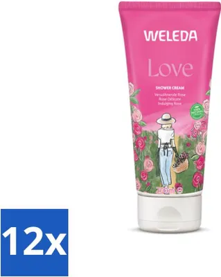 Image de WELEDA - Douche aromatique Love Crème de douche - 200 ml - Pack avantage - 12 pièces