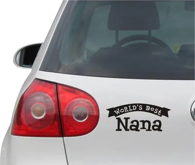 Produktbild von Aufkleber / Autoaufkleber - JDM - Die cut - Worlds Best Nana Decal Auto Fenster Laptop Sticker - schwarz - 149mm x63mm