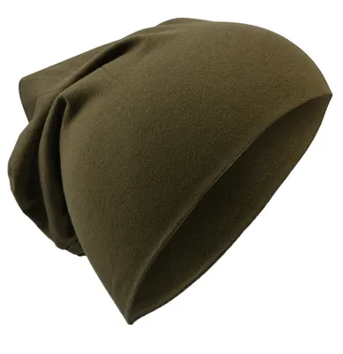 Produktbild von Kinder Beanie Unifarbe Olivgruen-XL