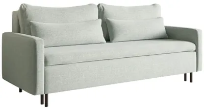 Image de Selsey Umpro – Canapé 3 places avec fonction couchage et coffre de rangement, chenille, vert menthe
