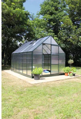 Produktbild von Gewächshaus Halls Universal 128 Polycarbonat 6 mm 257 x 384 cm grün