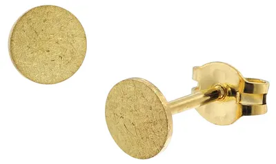 Produktbild von trendor Damen-Ohrringe 333 / 8K Gold Eismatt Ohrstecker ⌀ 5 mm 51029