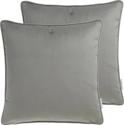 Produktbild von TOM TAILOR Zierkissenhülle VELVET SIGNATURE Grau 45 x 45 cm
