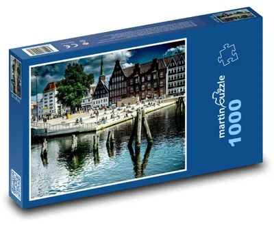 Obrázok produktu pre Puzzle 1000 Historické centrum Lübecku - martinpuzzle