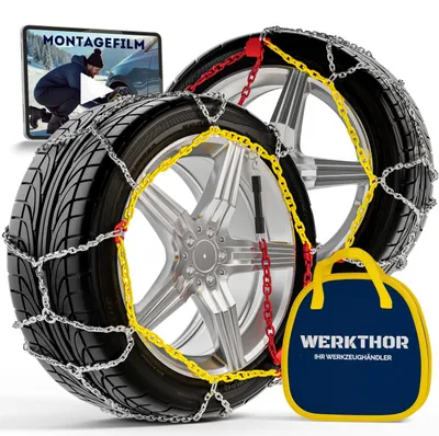 Produktbild von Schneeketten-Set, 2 Stück, für PKW, einfache Montage