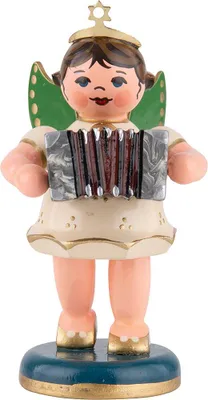 Produktbild von Engel mit Ziehharmonika (6,5cm) von Hubrig Volkskunst