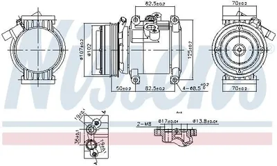 Produktbild von NISSENS 891011 CSP11 Klimaanlage Klimakompressor PAG 46 YF R134a R1234yf für CHEVROLET SPARK (M300)